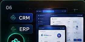 CRM & ERP concept illustration